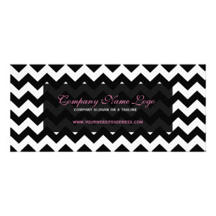 Carte Publicitaire Motif Chevron noir et blanc 2