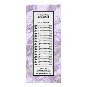 Carte Publicitaire Motif chic abstrait gris violet élégant
