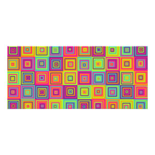 Carte Publicitaire Motif de Carrés Colorés