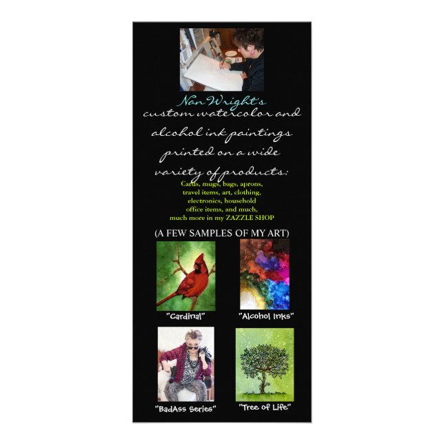 Carte Publicitaire Nan's brochure Rack card (Devant)