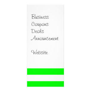 Carte Publicitaire Neon Lime Green et White Stripes Motif Nouveauté