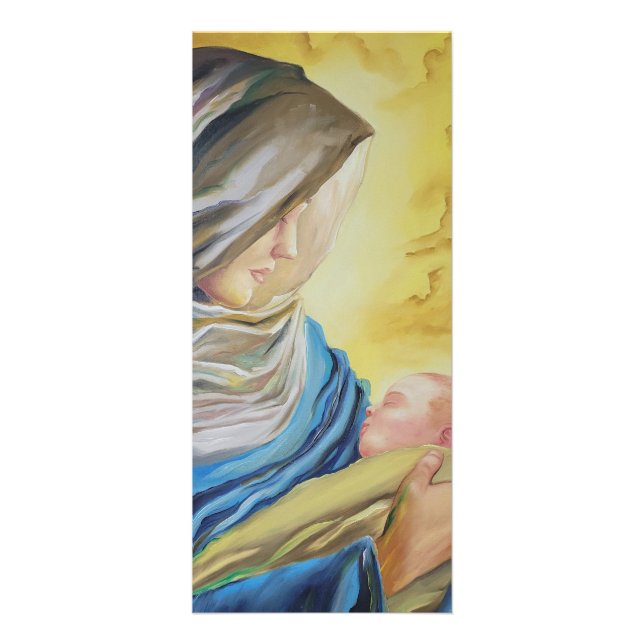 Carte Publicitaire Notre Dame du Silence tenant le bébé Jésus (Devant)