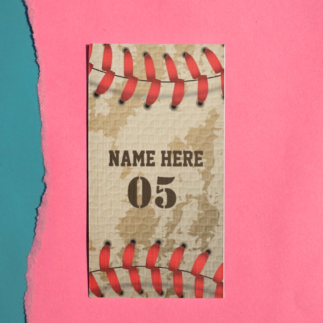 Carte Publicitaire Numéro de base-ball Vintage personnalisé Rétro (Créateur téléchargé)