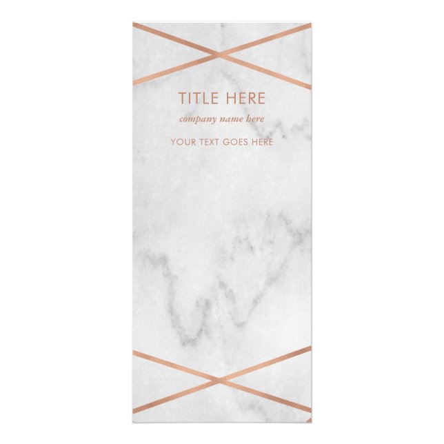 Carte Publicitaire Or rose de Faux géométrique sur le marbre (Devant)
