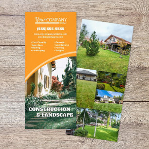 Carte Publicitaire Orange, design arrondi moderne, photo