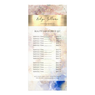 Carte Publicitaire Parties scintillant Aquarelle Gold Foil Tarificati