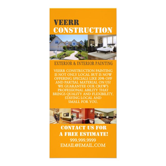 Carte Publicitaire Peinture de construction intérieur circulaire exté (Devant)