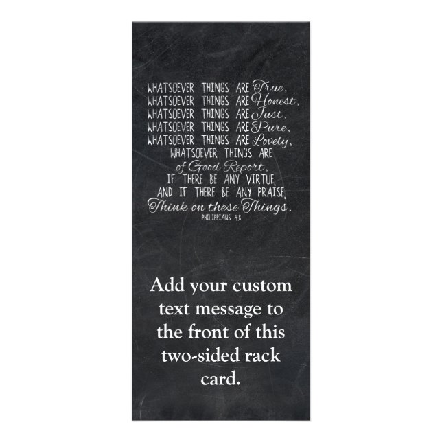 Carte Publicitaire Pensez sur l'écriture sainte chrétienne de bible (Devant)