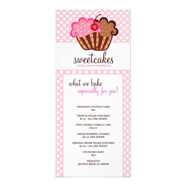 Carte Publicitaire Petit gâteau doux Rackcard de 311 gâteaux (Devant)