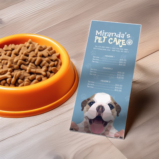 Carte Publicitaire Petit Poly Chien Entretien pour animaux de compagn (Créateur téléchargé)