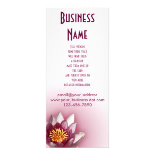 Carte Publicitaire Pink Water Lily Photographier Business Custom