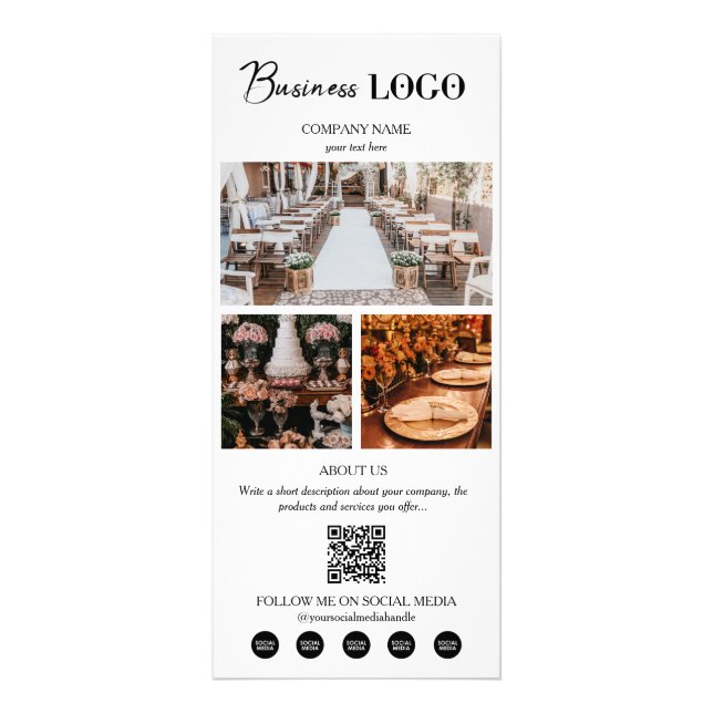 Carte Publicitaire Planification d'événements Business 3 Photos Média (Devant)