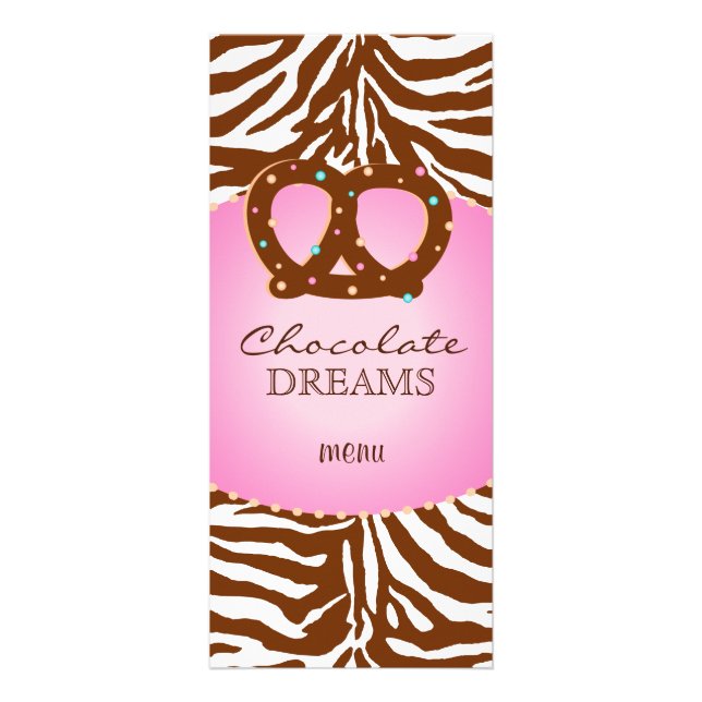 Carte Publicitaire Pretzel Pink Chocolat Brown (Devant)