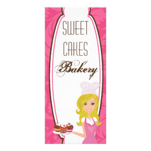 Carte Publicitaire Prix de 4"x9" Blonde Baker sur gâteaux de coupe ro