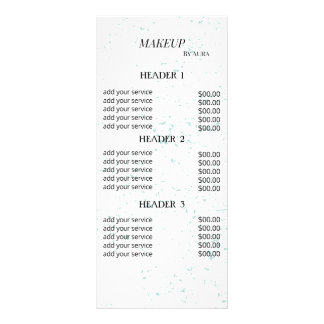 Carte Publicitaire Prix mini de maquillage vert à la menthe