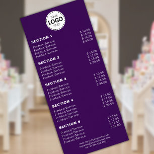 Carte Publicitaire Produit/Prestations de service Simple Violet
