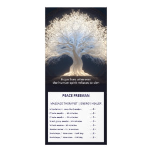 Carte Publicitaire Racines de la lumière des étoiles Arbre lumineux