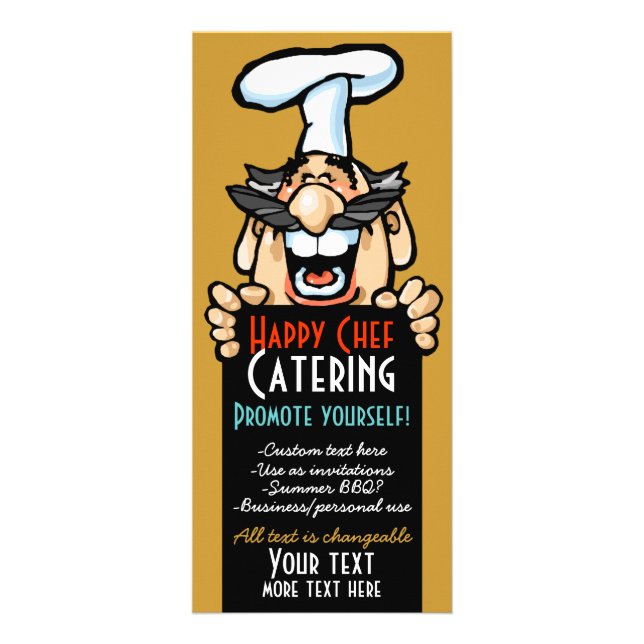 Carte Publicitaire Restauration promotion d'entreprise Menu.Chef.Pers (Devant)