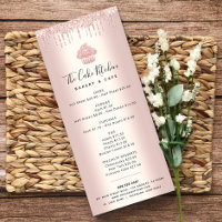 Rose Parties scintillant or Boulangerie Cupcake Pâ