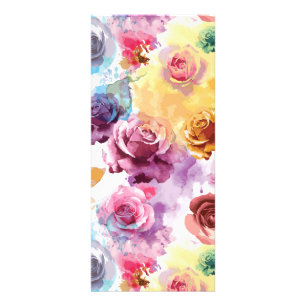 Carte Publicitaire Roses d'aquarelle