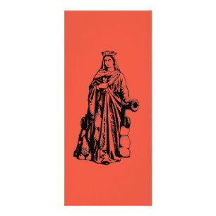 Carte Publicitaire Sainte-Barbe la Grande Martyre Art Graphique Sacré