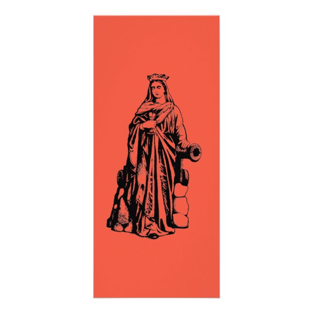 Carte Publicitaire Sainte-Barbe la Grande Martyre Art Graphique Sacré (Devant)