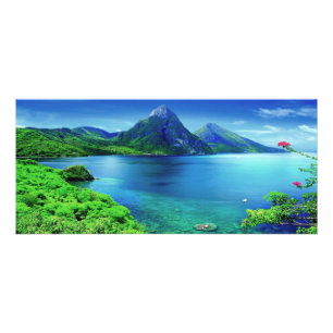 Carte Publicitaire Sainte-Lucie Les Pitons