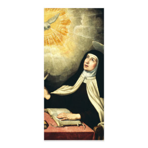 Carte Publicitaire Sainte Thérèse d'Avila Mystique du Feu Art