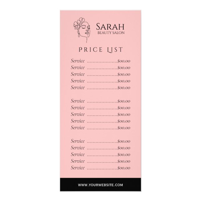 Carte Publicitaire Salon de beauté (Devant)