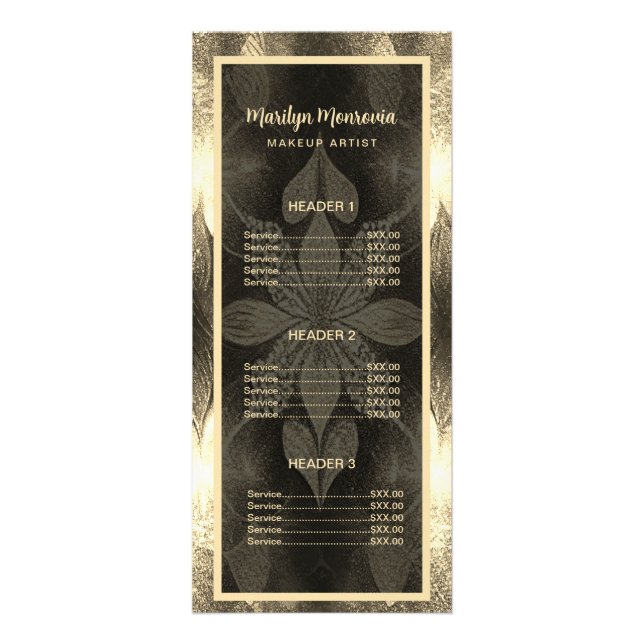 Carte Publicitaire Salon de beauté Gold Star (Devant)