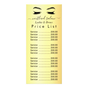Carte Publicitaire Salon de beauté Golden Lashes & Brows