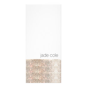 Carte Publicitaire Salon de beauté moderne Silver Sequins