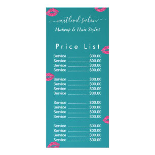 Carte Publicitaire Salon de beauté turquoise Green Lips