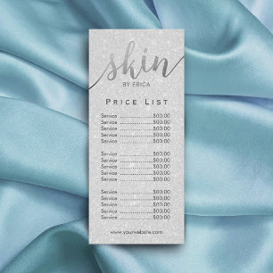 Carte Publicitaire Salon de soins de la peau Spa Esthétique Silver Li