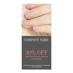 Carte Publicitaire salon élégant de manucure à ongles