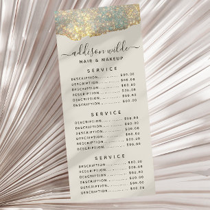 Carte Publicitaire Script de signature holographique Moderne Paillett