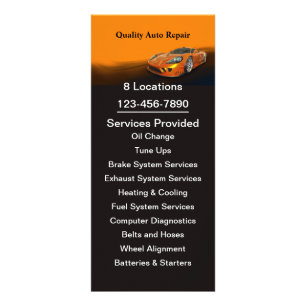 Carte Publicitaire Service automobile