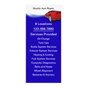 Carte Publicitaire Service automobile