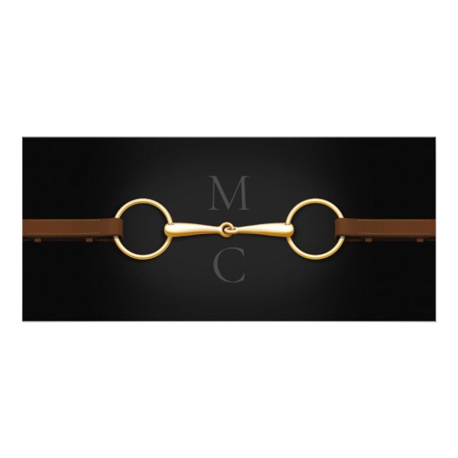 Carte Publicitaire Silhouette d'or Bit & Reins Laced Industrie équest (Devant)