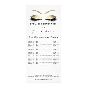 Carte Publicitaire Sourcils de noir d'or blanc de nom de salon de