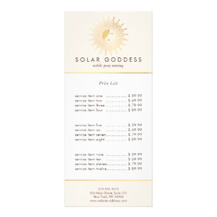 Carte Publicitaire Sun Goddess Girl Logo Spray Tanning Salon rose
