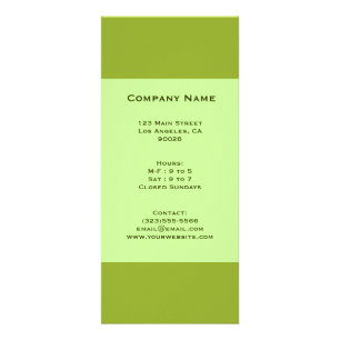 Carte Publicitaire vert olive