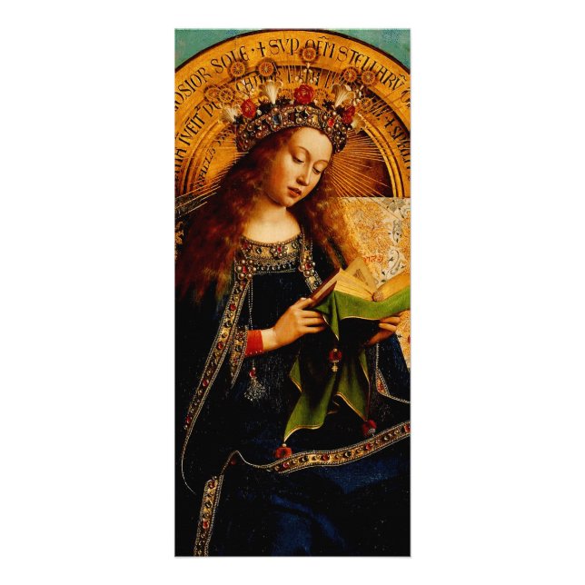 Carte Publicitaire Vierge Marie par Jan van Eyck (Devant)