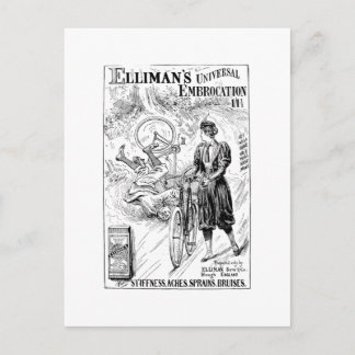 Carte publicitaire vintage pour vélo
