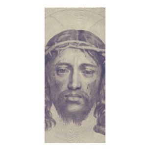 Carte Publicitaire Visage du Christ sur le voile de Sainte Véronique 