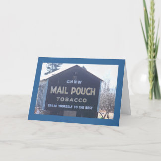 Carte Publicité classique de poche de courrier sur une