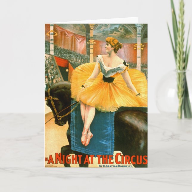 Carte Publicité de cirque vintage 1893 (Devant)