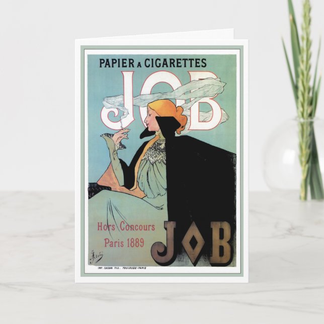CARTE PUBLICITÉ FRANÇAISE CIGARETTE POSTERART SOUHAITE (Devant)