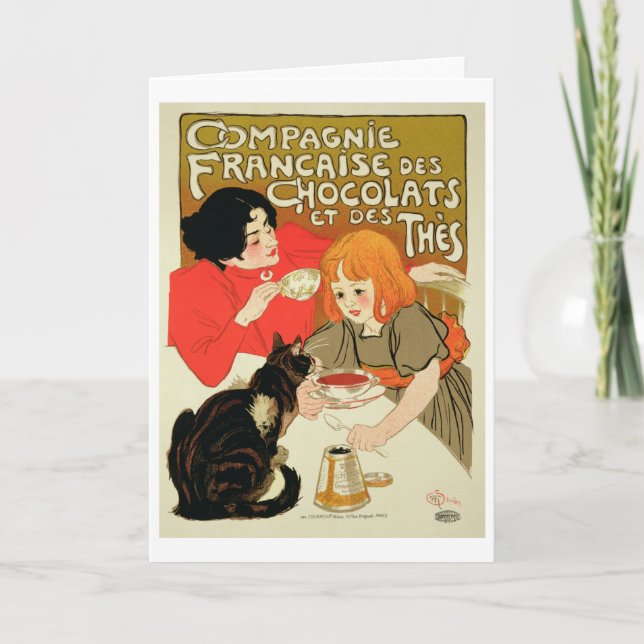 Carte Publicité par affichage French Company de chocolat (Devant)