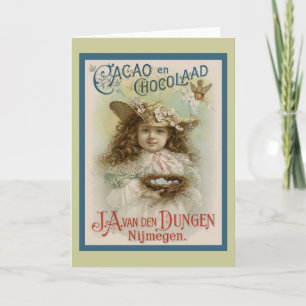 Carte Publicité vintage sur le chocolat